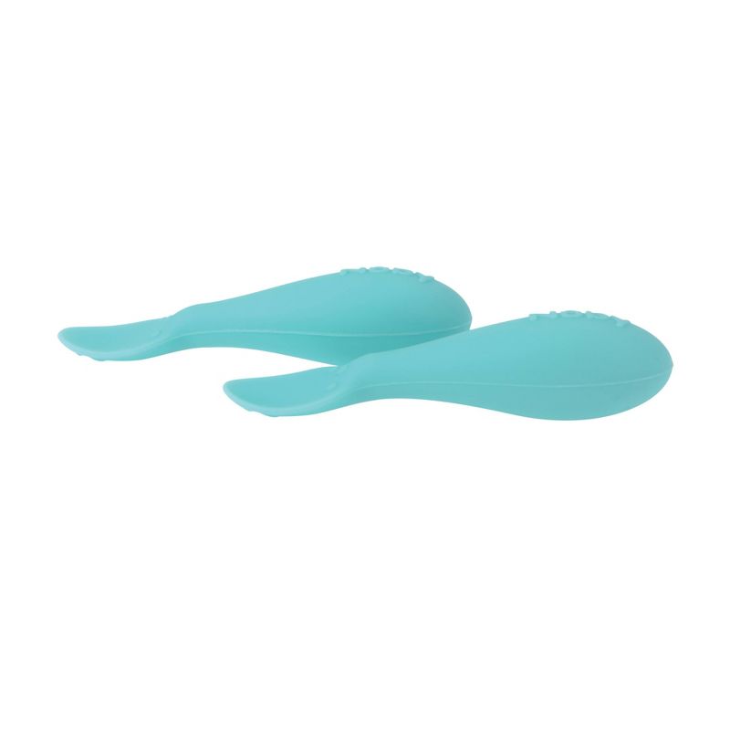 Nuby Silicone Mini Spoons - Aqua - 2pk, 3 of 6