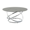Vynxaria Series 26 in. Chrome Round Glass End Table with Tempered Glass Top and Metal Base - 4 of 4