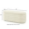TiramisuBest 43.0" Storage Bench with Teddy Dark Green - Safety Hinge for Bedroom, Living Room, Entryway, Dark Green - 3 of 4