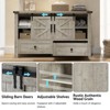 AMERLIFE Farmhouse Dresser with Sliding Barn Doors - 3 of 4