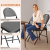 Folding Chairs, Outdoor & Indoor Event Portable Metal Folding Chairs with Cushion, Fabric Dining Chair Set with Padded Cushion - 4 of 4