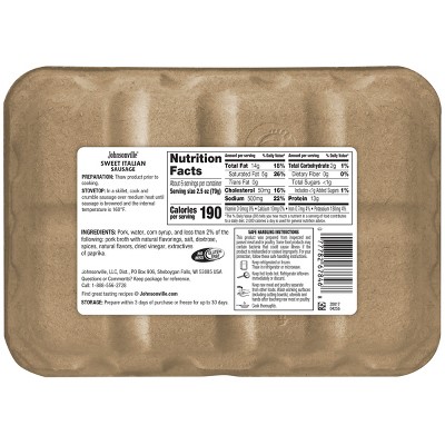 Johnsonville Ground Sweet Italian Sausage - 16oz