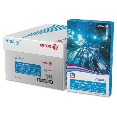 Xerox Vitality Multipurpose Printer Paper 8 1/2 x 14 White 5 000 Sheets/CT 3R02051CT