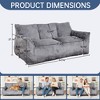 Hooseng 65" Faux Fur Loveseat Sofa, Oversized Lounge Couch for Adults, Fluffy Lazy Sofa with Memory Foam Filler, Big Comfy for Living Room, Bedroom - 2 of 4