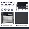 Cesicia 4-Piece Gray Patio Sofa Set With Canopy, Side Table, And Cushions for Backyard, Porch, Poolside - 2 of 4