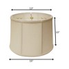 Vynxaria Slant Retro Drum Softback Lampshades, 13"x15"x10" Vanilla with Washer Fitter - 4 of 4