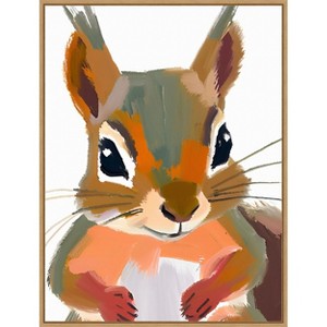 Amanti Art Squirrel by Ohkimiko  Framed Canvas Wall Art - 1 of 4