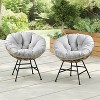 Christopher Knight Home 2pc Palos Outdoor Wicker Lounge Chair Light Gray - 2 of 4