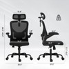 Fontoi Task and Office Chairs, Comfy Computer Desk Chair with Flip-up Armrests, Home Office Desk Chair with Headrest, Black, 25.6"*27.2"*40" - 2 of 4
