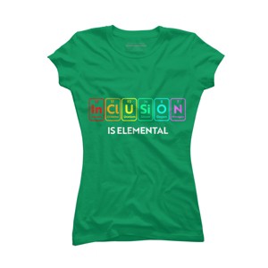 Adult Design By Humans Rainbow Inclusion Elements By CyanidieT-Shirt - 1 of 2