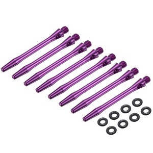Unique Bargains 2BA Thread Aluminum Dart Shafts with Rubber Rings for Steel Tip 8 Pcs - 1 of 4