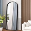 Lirago Metal Flat Mirror Full Length Mirror Leaning Mirror 71x31 Black - 3 of 4