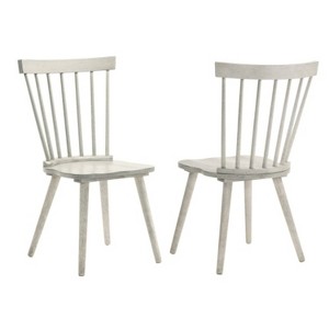 2 Pieces Set Dining Side Chair Rustic Modern Farmhouse Design Retro Design Easy to Assembly - 1 of 4