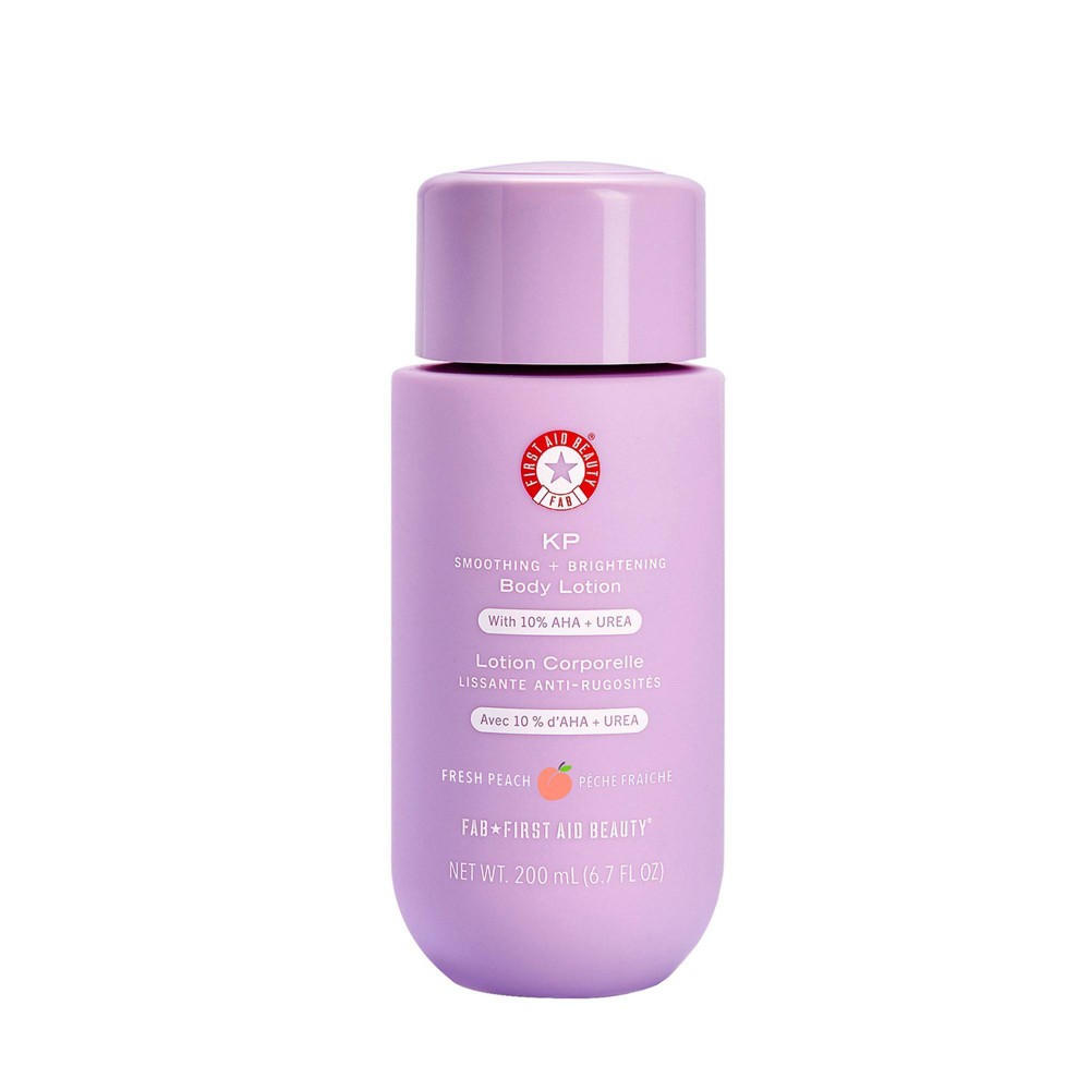 FIRST AID BEAUTY KP Smoothing + Brightening Body Lotion with 10% AHA - Peach - 6.7 fl oz -Beauty Studio
