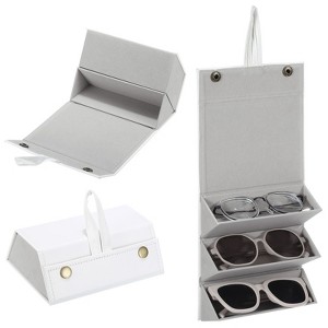 Unique Bargains Foldable 3-slot Travel Sunglasses Eyewear Organizer - 1 of 4
