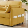 DOMETOUR Leisure Loveseat Sofa for Living Room Bedroom, Convertible Sleeper Sofa Bed with 2 Pillows - 4 of 4