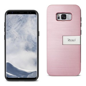 Reiko Samsung Galaxy S8/ SM Slim Armor Hybrid Case with Card Holder & Kickstand in Rose Gold - 1 of 4