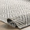 Nuloom Flora Geometric 9x12 Wool Area Rug for Living Room Bedroom Dining Room Kitchen, Grey/Ivory - 4 of 4