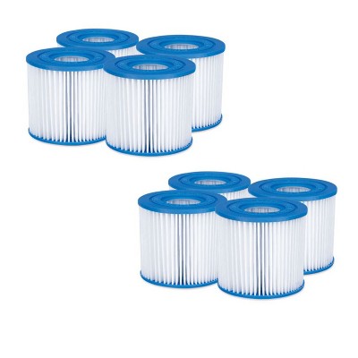 Summer Waves P57000104 Replacement Type D Swimming Pool and Hot Tub Spa Cartridge with Heavy Duty Ultimate Filtration Paper (8 Pack)