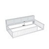 CAVINAS Twin XL Size Wooden Bed Frame with Storage Cabinets & USB Ports,Modern Floor Bed for Kids Room,Playroom - 4 of 4