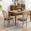 NicBex Set of 2 Linen Fabric Dining Chair Modern Farmhouse Rattan Back Side Chair with Cushion Seats & Nailhead Trims - 4 of 4