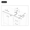 Lyngins 36" Freestanding Bathroom Vanity with Sink, Vintage Bathroom Storage Cabinet with Soft-Closing Door, Pine Wood Frame/Legs, Multi-Tier Storage - 4 of 4