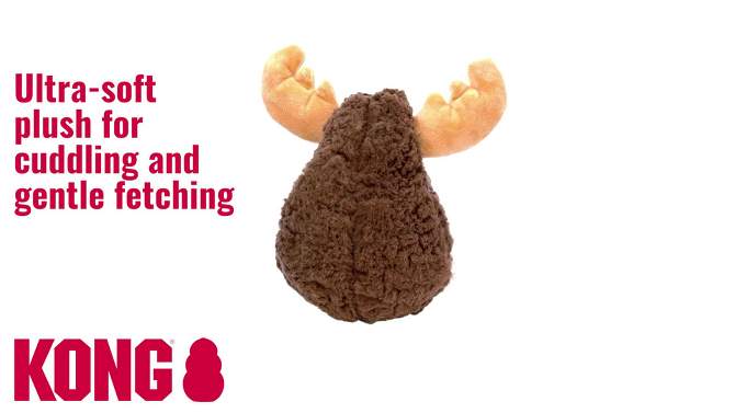 KONG Sherps Floofs Moose Dog Toy - M, 2 of 5, play video