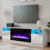 AMERLIFE TV Stand with Fireplace, LED Light Entertainment Center - 2 of 2