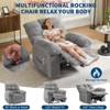 Living Room Chair w/ Massage and Heat - Electric Rocking Recliner w/Overstuffed Back, 2 Side Pockets & Remote - 4 of 4