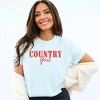 Country Girl Puff Print - Womens Garment Dyed Graphic T-Shirt - 2 of 4
