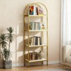 Bookshelf, Arched Bookshelf 5 Tier Bookcase, Industrial Open Book Shelves for Living Room, Modern Freestanding Display Shelving Unit Storage Rack - 2 of 4