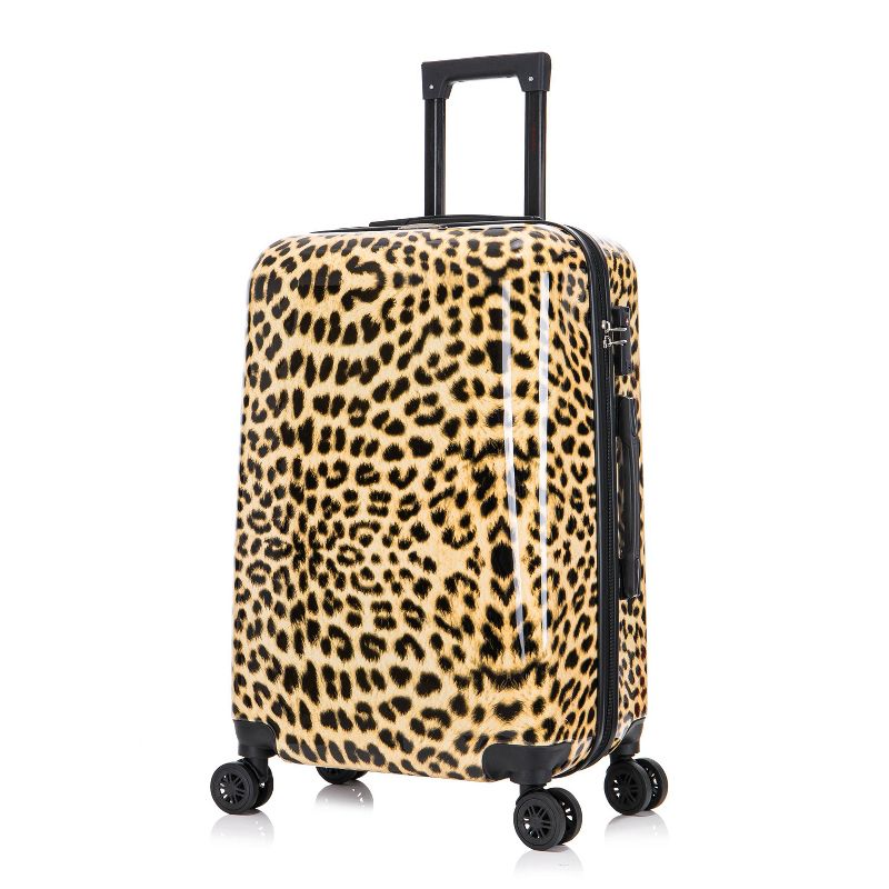 InUSA PRINTS Lightweight Hardside Medium Checked Spinner Suitcase - Cheetah, 1 of 17