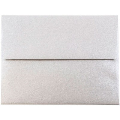JAM Paper A2 Metallic Invitation Envelopes 4.375 x 5.75 Stardream Silver GCST609