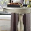 UPHA 26-inch Round Wooden Pedestal Side Table - 2 of 4