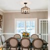 LNC Quaint 3-Lights 14-in  Distressed Gryish White Wood and Rustic Bronze Square LED Semi-flush Mount Lights - 4 of 4