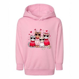 The Juniper Shop Valentine Kittens Toddler Graphic Hoodie - 1 of 3
