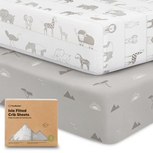 KeaBabies 2pk Isla Fitted Crib Sheets for Boys, Girls, Baby Crib Sheet, Fits Standard Nursery Crib Mattresses - 1 of 4
