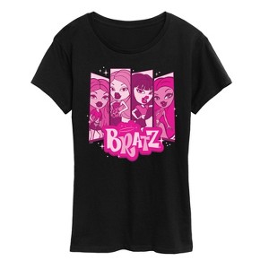 Women's - Bratz - Pink Dolls with Logo Short Sleeve Graphic T-Shirt - 1 of 4