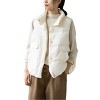 Womens Puffer Vest Ladies Sleeveless Zip Up Outerwear Warm Lightweight Down all Winter Jackets Coats - 3 of 4