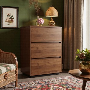 Luck Live  3-drawer dressing table wooden bedside table for bedroom stackable storage cabinet for office - 1 of 4