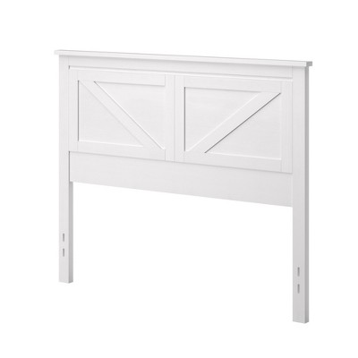Full Size White Farmhouse Wood Panel Headboard