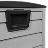 Barton Deck Box w/Built In Wheel 63 Gallon Outdoor Patio Storage Bench Shed Container - 4 of 4