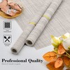 Aoibox Washable Vinyl Placemats Set of 4 for Dining Table, Durable Non-Slip Heat Resistant PVC Weave Table Mats for Indoor/Outdoor Use (Beige) - 3 of 4