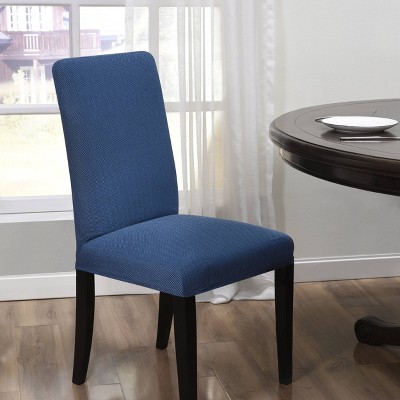 blue dining chair slipcovers