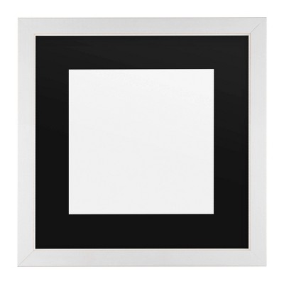 Trademark Fine Art 16"x16" Heavy Duty Eggshell Frame with Black Mat