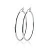 Saint Roman Timeless 50mm Hoop Earrings - Sterling Silver, Lightweight, Secure Clip Closure, Perfect for Everyday Elegance - 3 of 3