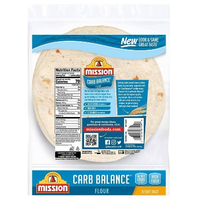 Buy Mission Carb Balance Taco Size Soft flour Tortillas 12oz8ct