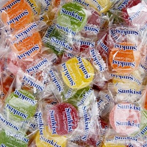 Sunkist Fruit Gems Bulk 2lb Bag Jelly Fruit Candy, Fruit Chews, Fruit Gummies, Individually Wrapped Candy Great For Office, Home, School & More - 1 of 2