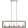 Possini Euro Design Kerr Wood Brushed Nickel Island Pendant Chandelier ...