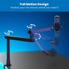 Mount-It! Microphone Boom Arm, Adjustable Full Motion Mic Desk Mount, for Streaming, Gaming, Recording, 3/8" and 5/8" Compatible, Low Profile Design - 3 of 4